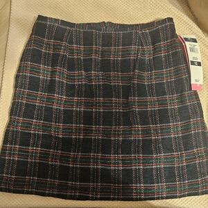 Plaid Women's Skirt - Black and Red